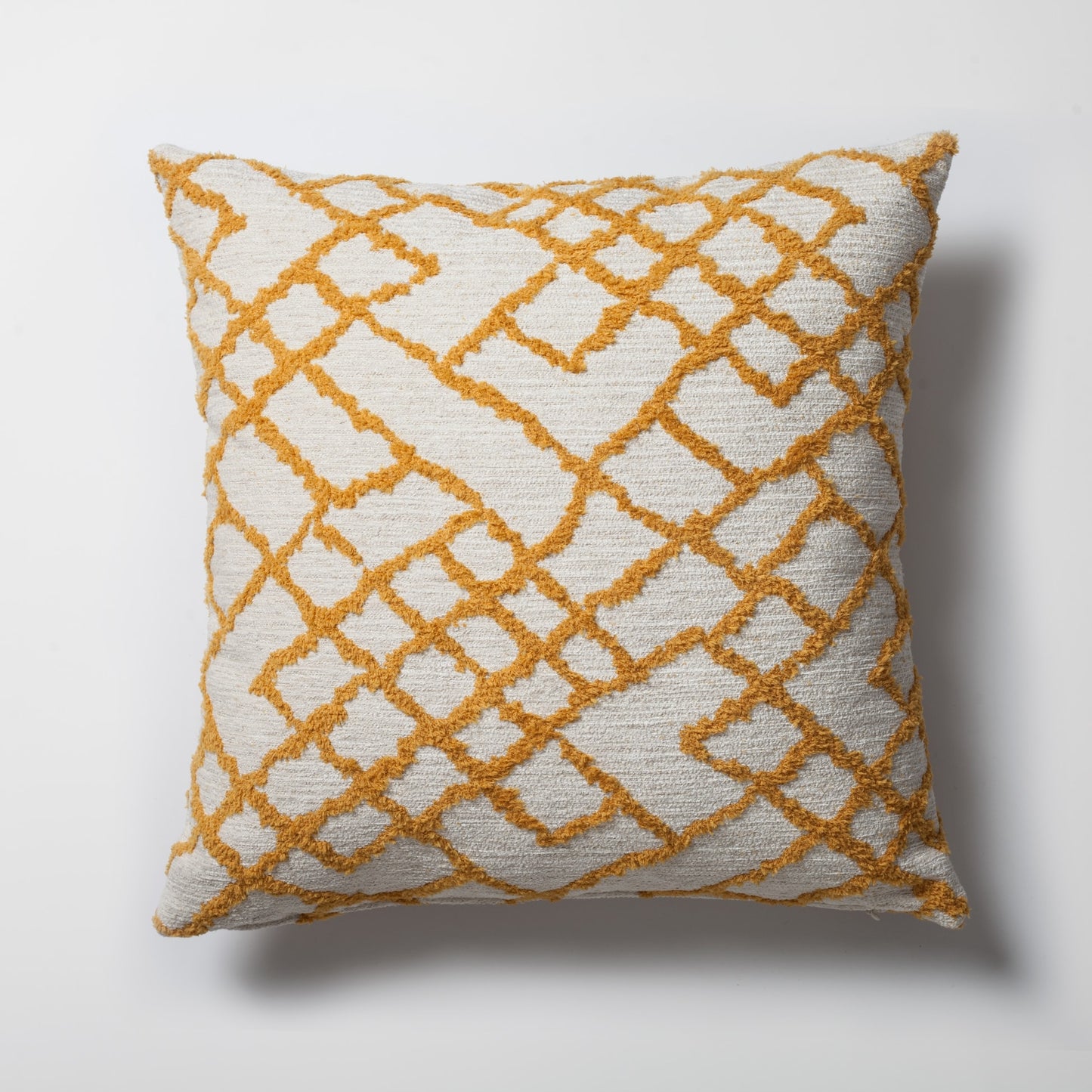 Maya  - Etnik Kilim Desenli Kırlent 50x50 - Sarı Kırlent