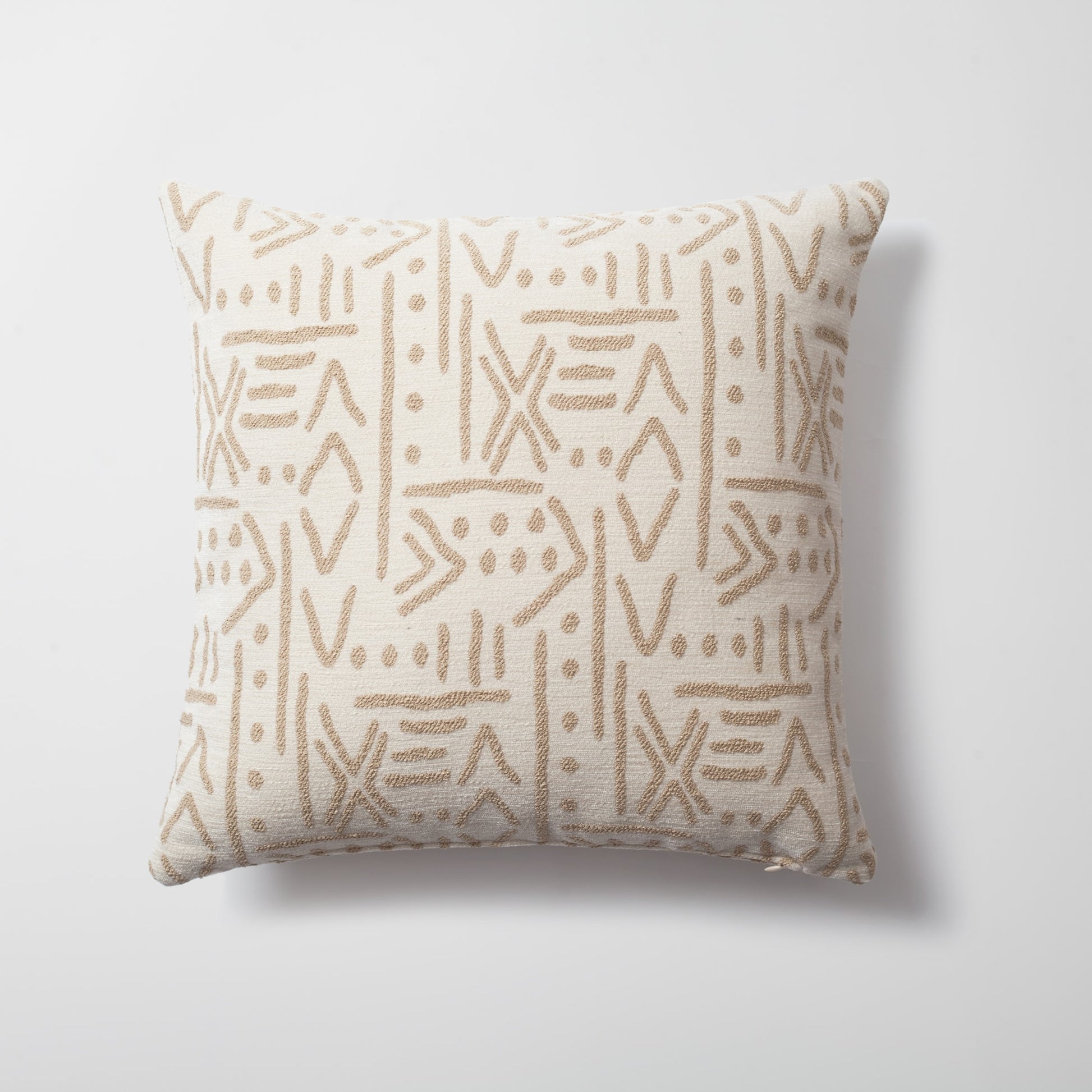 Icon  - African Desenli 45x45 Kırlent - Krem Kırlent