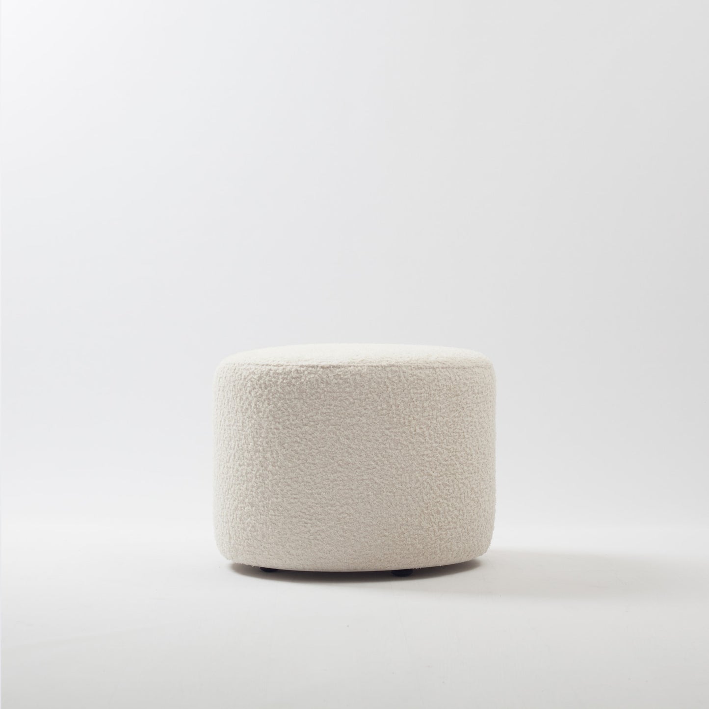 " Deco - Puf " - Yuvarlak Puf - Beyaz Puf