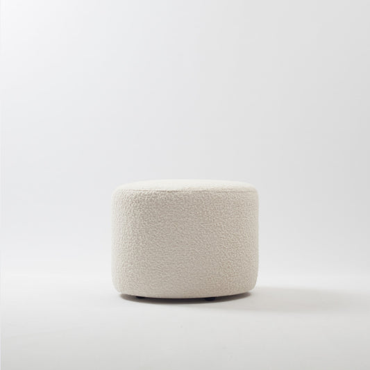 " Deco - Puf " - Yuvarlak Puf - Beyaz Puf