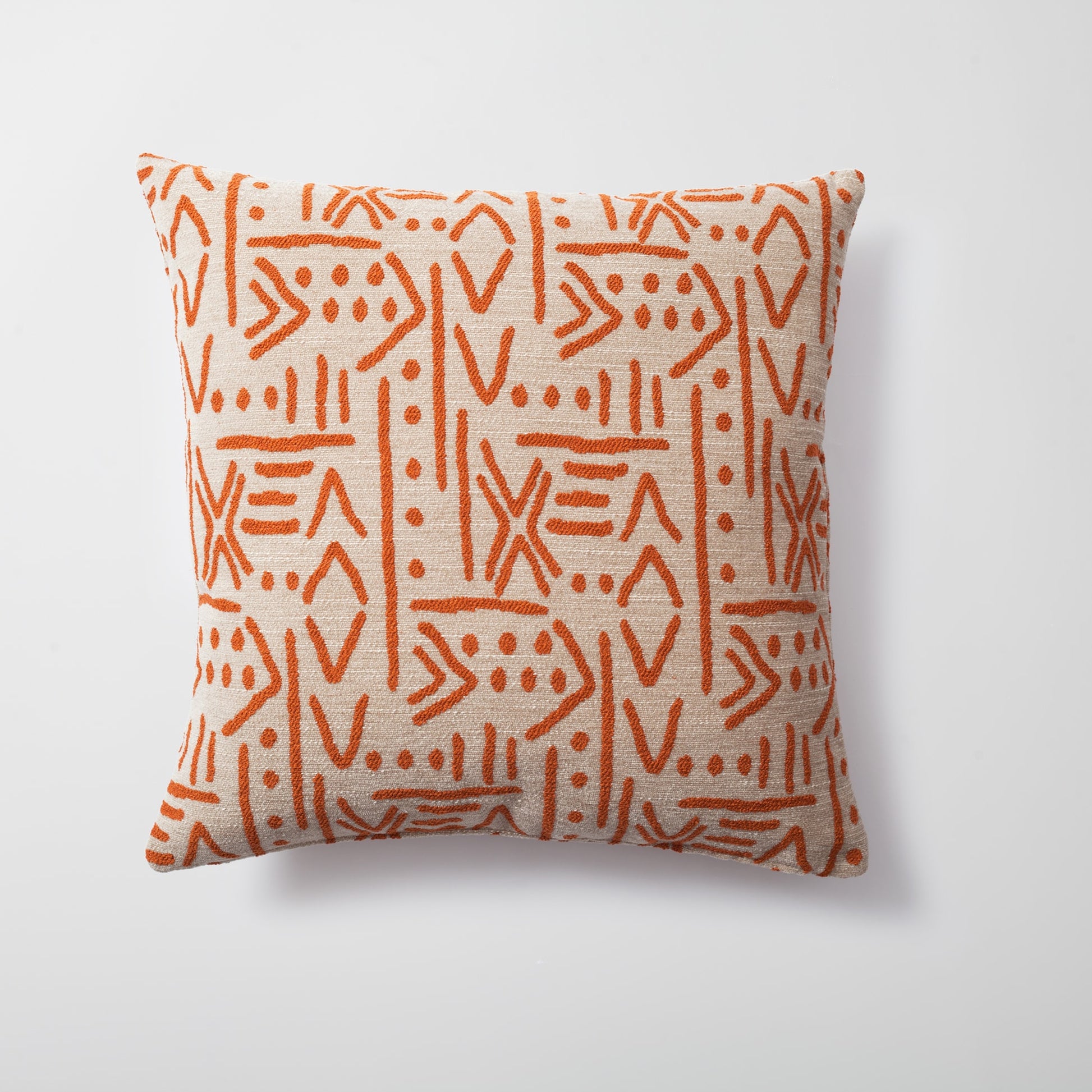 Icon  - African Desenli 45x45 Kırlent - Turuncu Kırlent