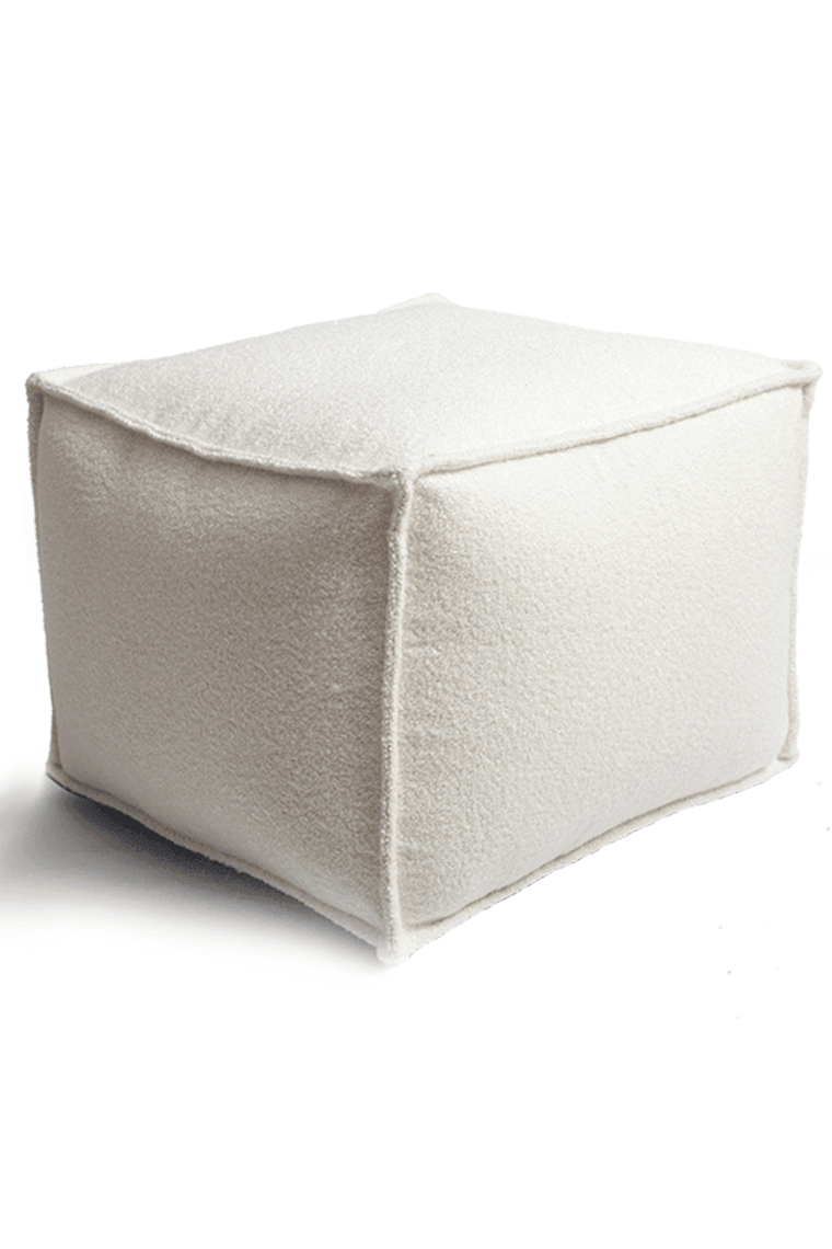 Ovis - Kuzu Yünü Puf - Beyaz