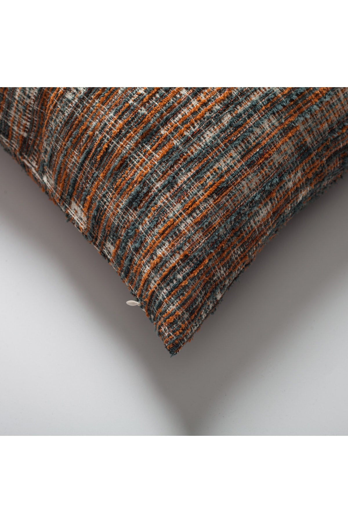 Tweed - Soyut Desenli Dokulu Kare Kırlent 50x50 - Turuncu