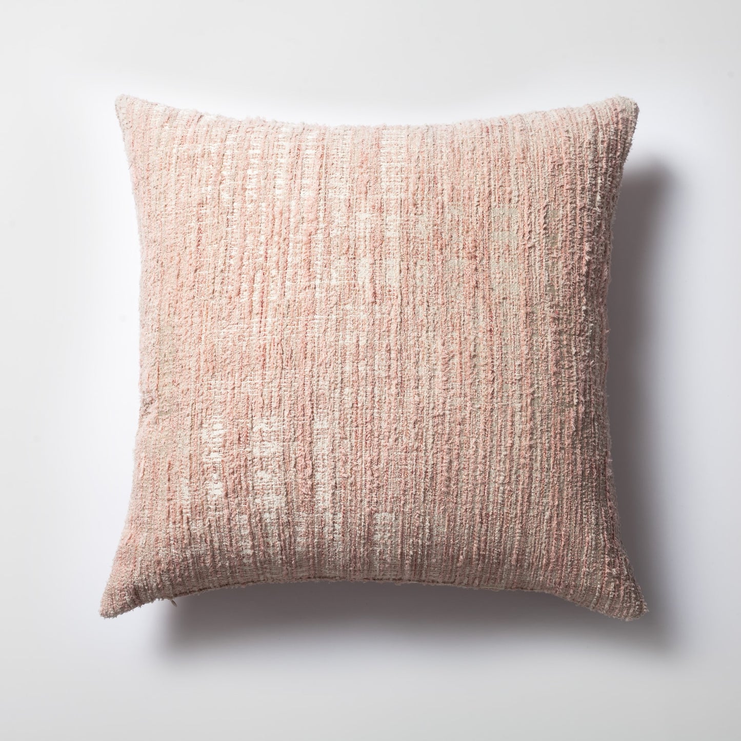 Tweed  - Soyut Desenli Dokulu Kare Kırlent 50x50 - Pembe Kırlent