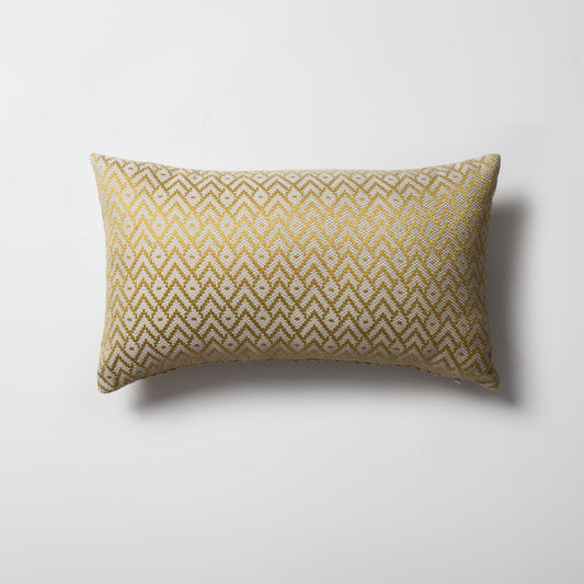 Gusto  - Keten Modern Küçük Desenli Kırlent 30x50 - Sarı Kırlent