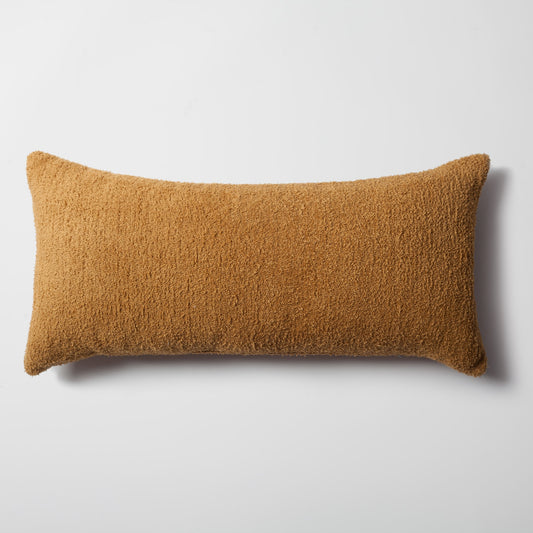 Cozy  - Sheepskin Dokulu Tüylü Kırlent 35x70 - Hardal Kırlent