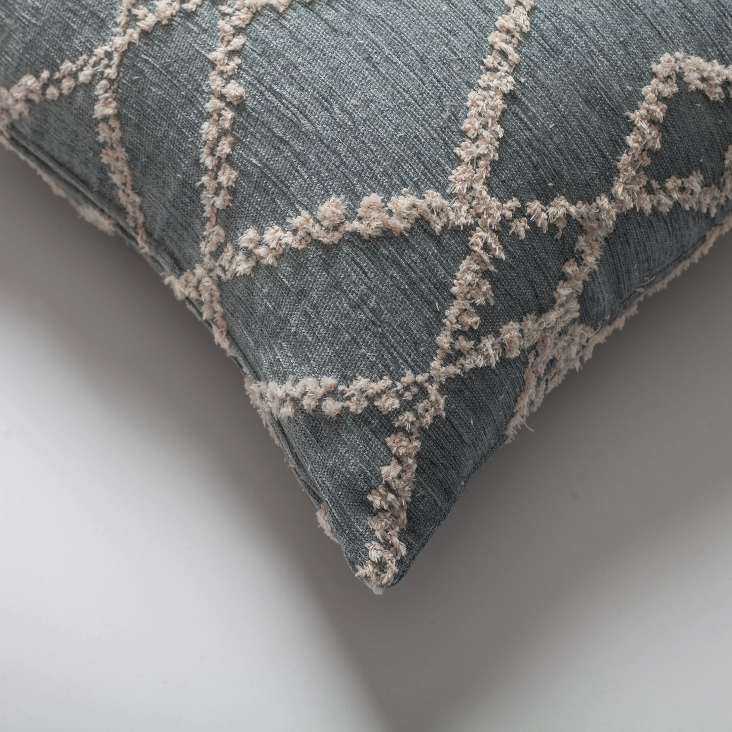 Savoy - Geometrik Baklava Desenli Kırlent 45x45 - Mavi