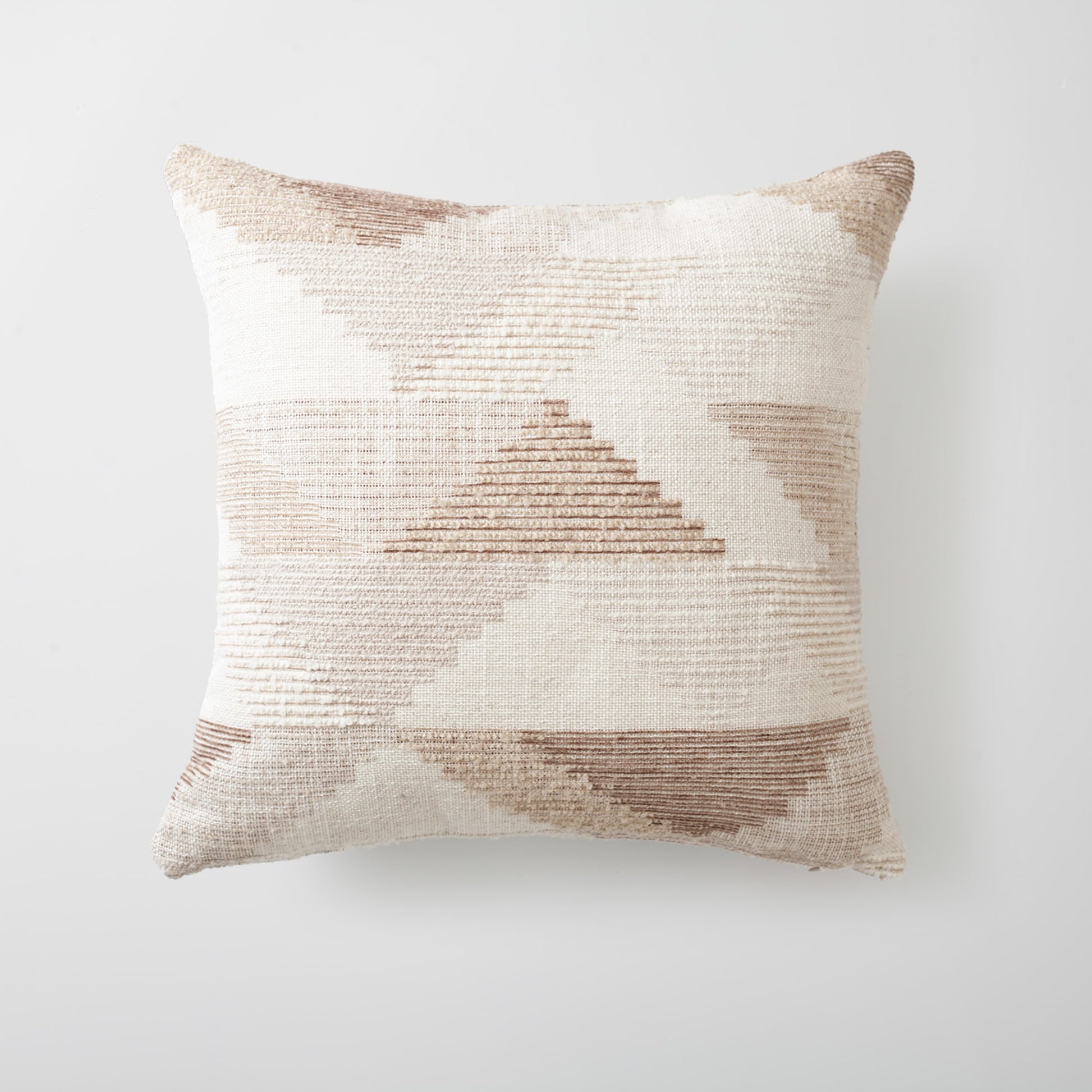 Nevio  - Geometrik Desenli Natural Kırlent 45x45 Kırlent