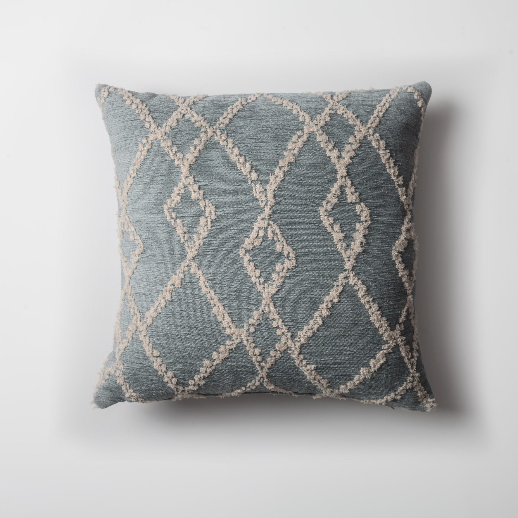 Savoy  - Geometrik Baklava Desenli Kırlent 45x45 - Mavi Kırlent