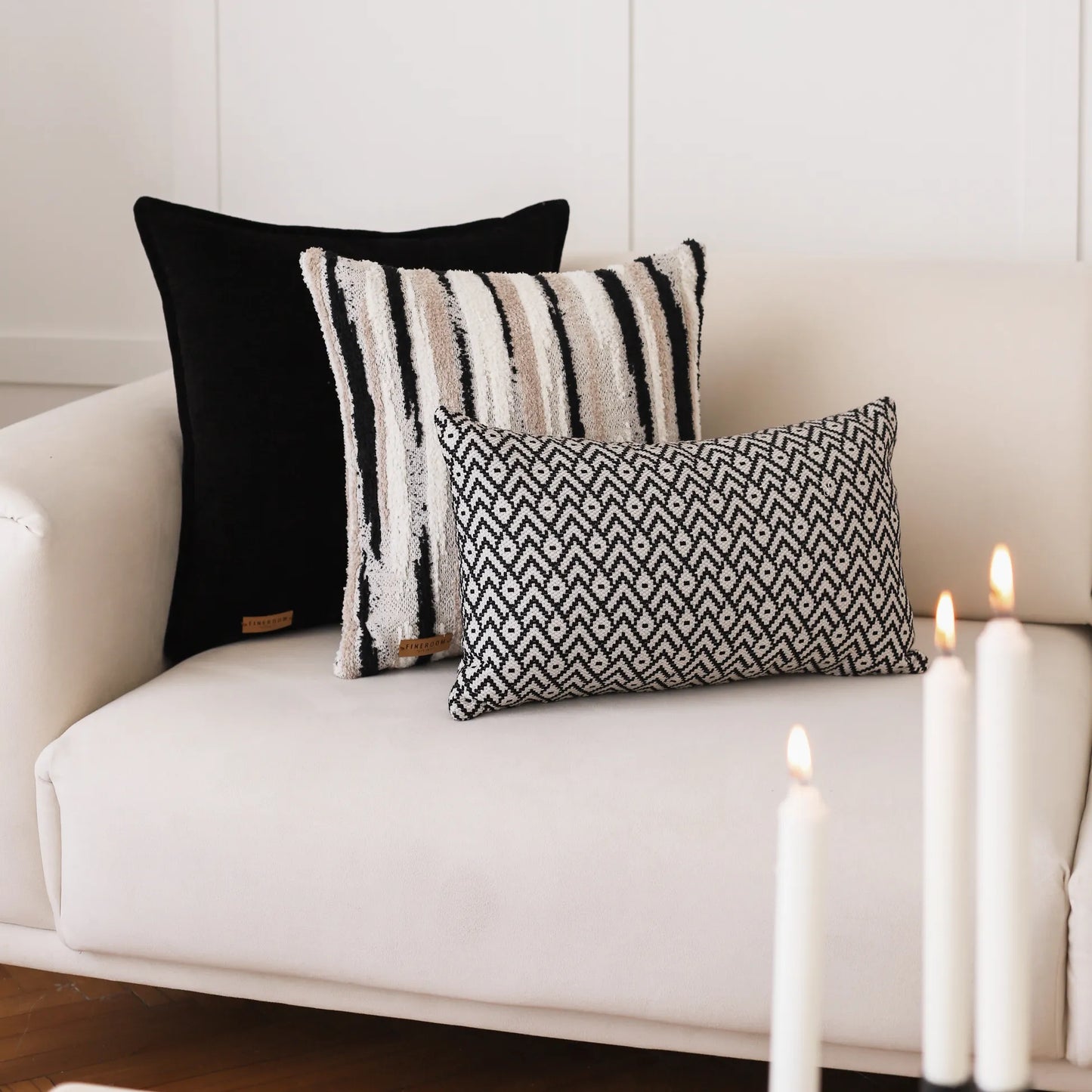 Alpaka - Dekoratif Yastık - 3'lü Kombin Set