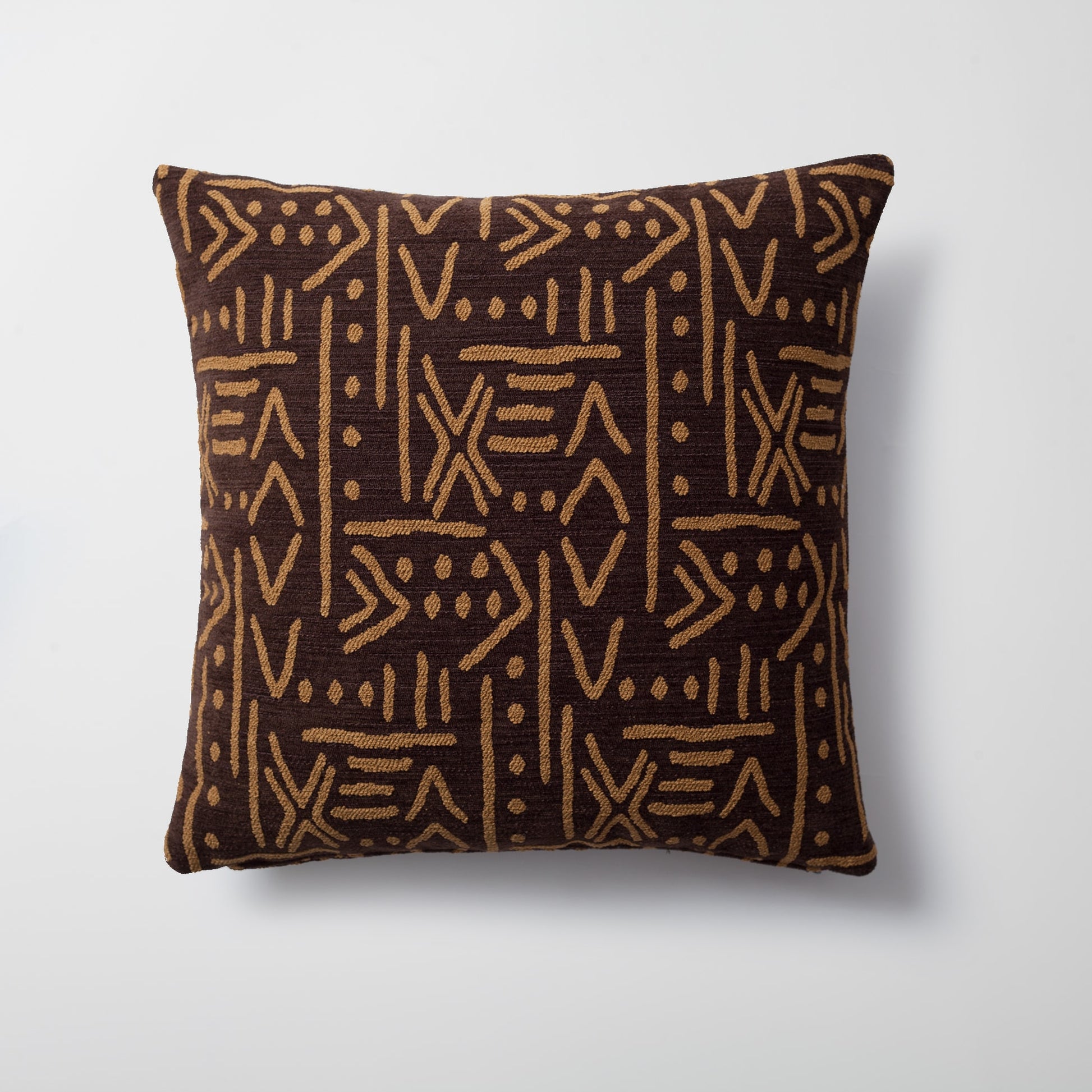 Icon  - African Desenli 45x45 Kırlent - Kahverengi Kırlent