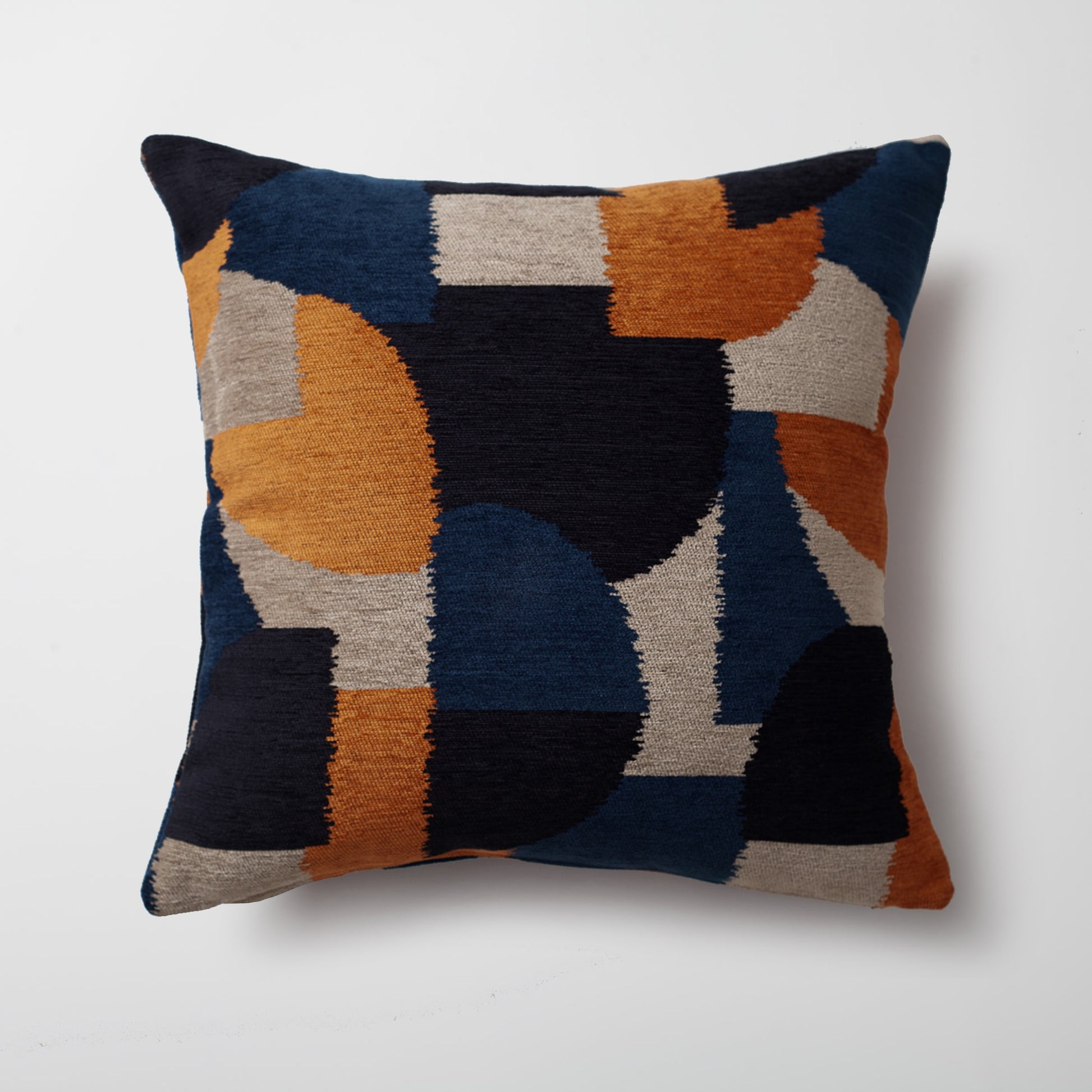 Otto  - Geometrik Desenli Modern 50x50 Kırlent - Turuncu Kırlent