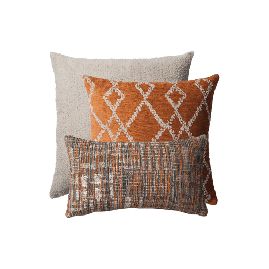 " Cozy & Tweed " - Dekoratif Yastık- 3'lü Kombin Set Kırlent Set