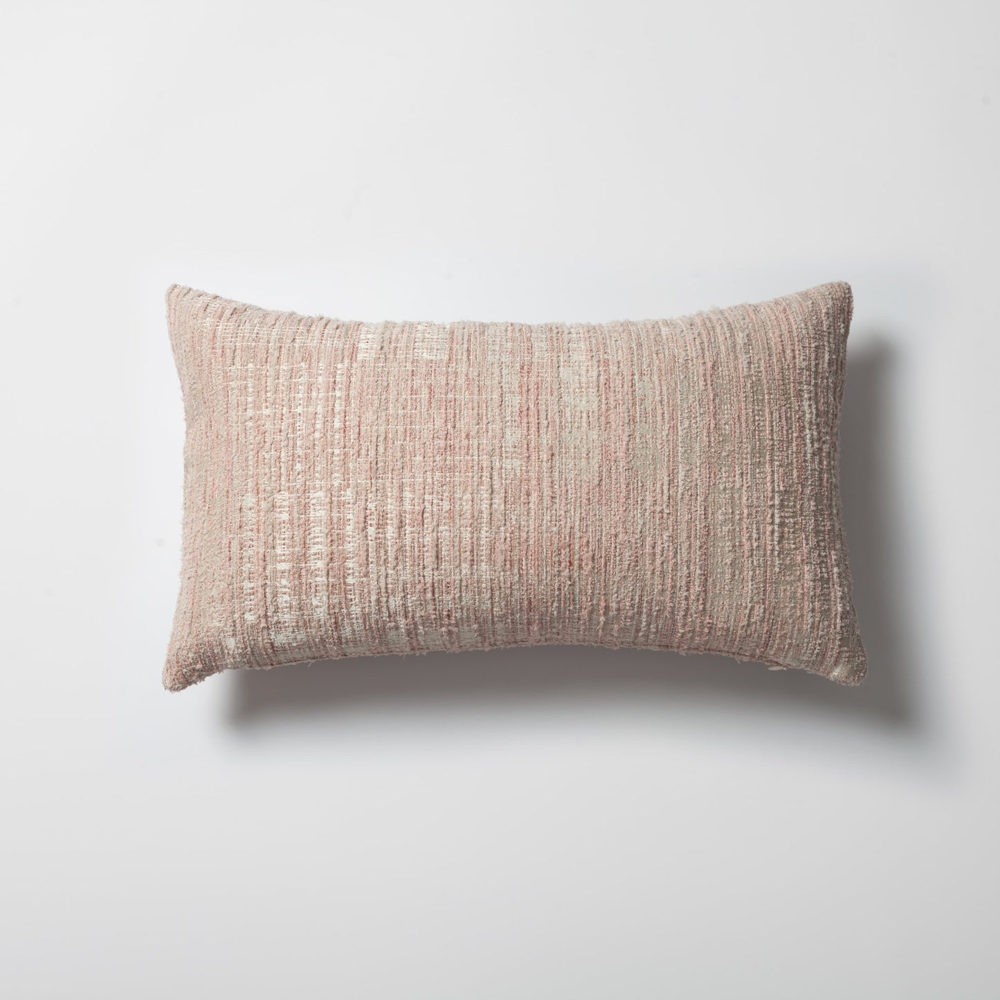 Tweed  - Soyut Desenli Dokulu Dikdörtgen Kırlent 30x50 - Pembe Kırlent