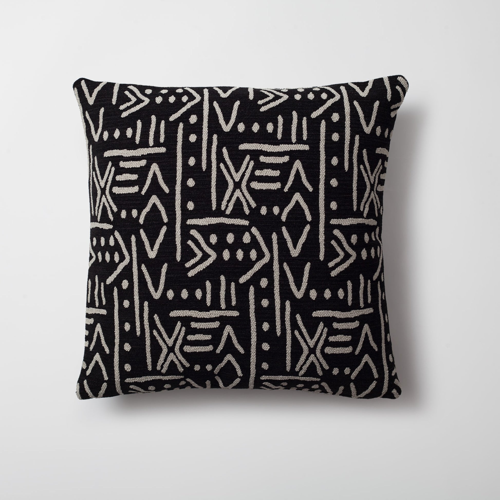 Icon  - African Desenli 45x45 Kırlent - Siyah Kırlent