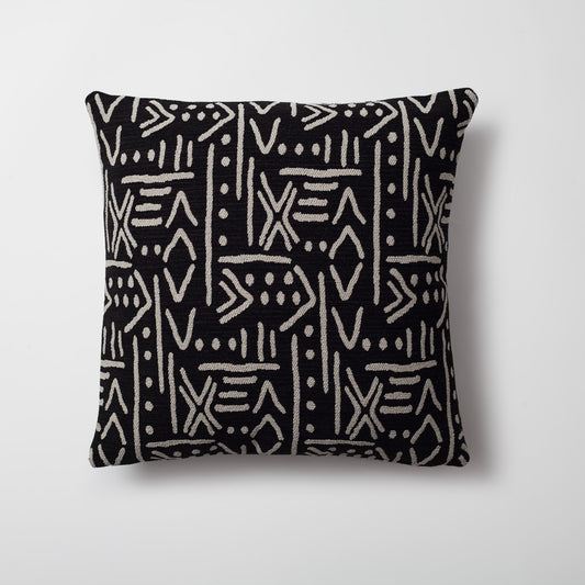 Icon  - African Desenli 45x45 Kırlent - Siyah Kırlent