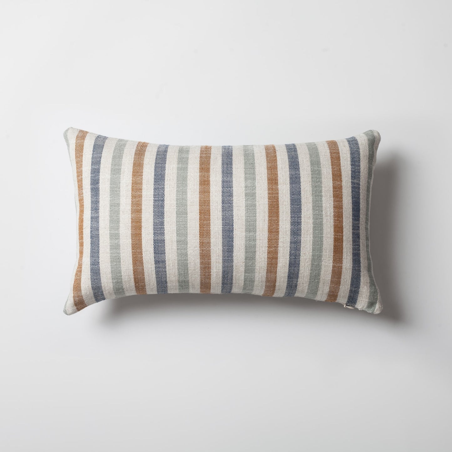 StripeOnStripe - Dekoratif Yastık - 3'lü Kombin Set - Hardal & Keten