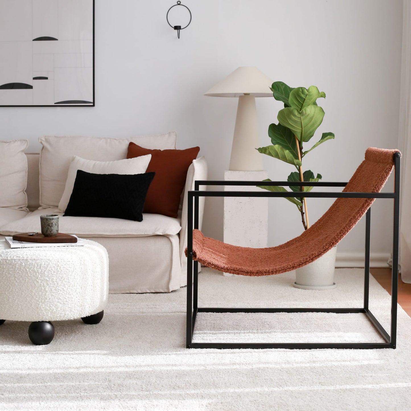 Bernie Chair Metal Koltuk - Kahverengi