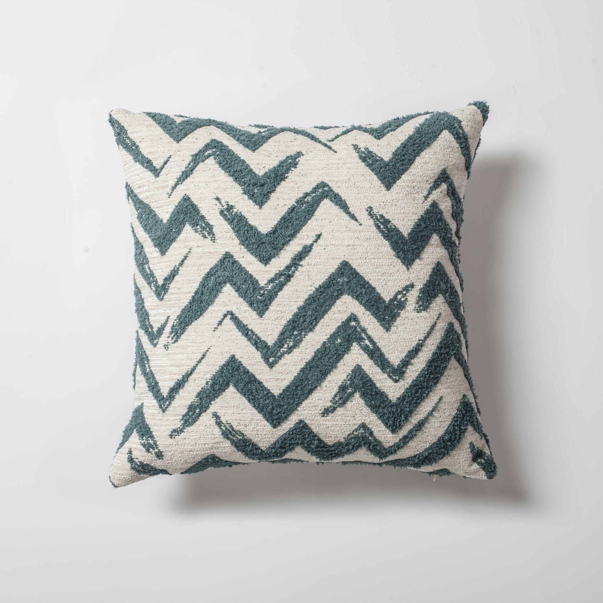 Havana  - Zigzag Desenli Kırlent 45x45 - Mavi & Beyaz Kırlent