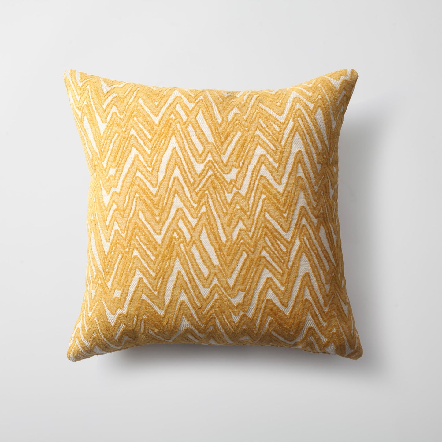 Lucca  - Zigzag Desenli Kare Kırlent 45x45 - Sarı Kırlent