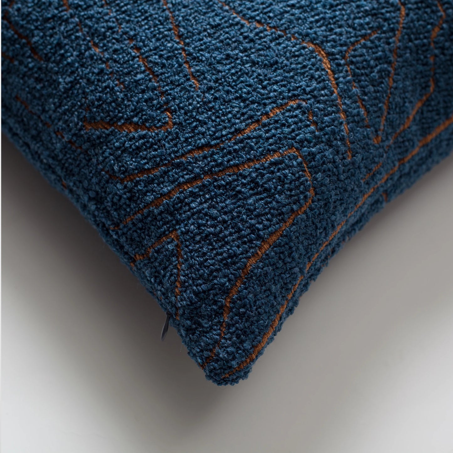 Amorf - Soyut Desenli 35x70 Kırlent - Mavi