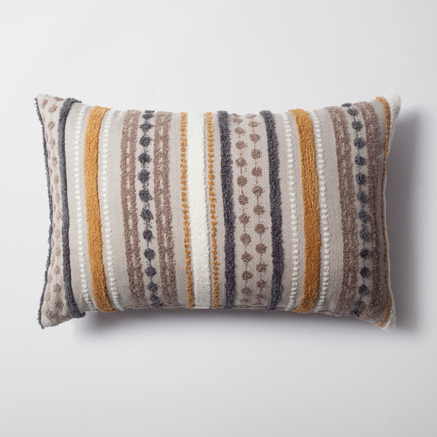 Nomad & Cozy - Dekoratif Yastık - 3'lü Kombin Set - Hardal