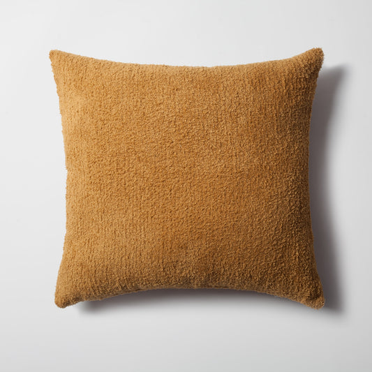 Cozy  - Sheepskin Dokulu Tüylü Kırlent 50x50 - Hardal Kırlent