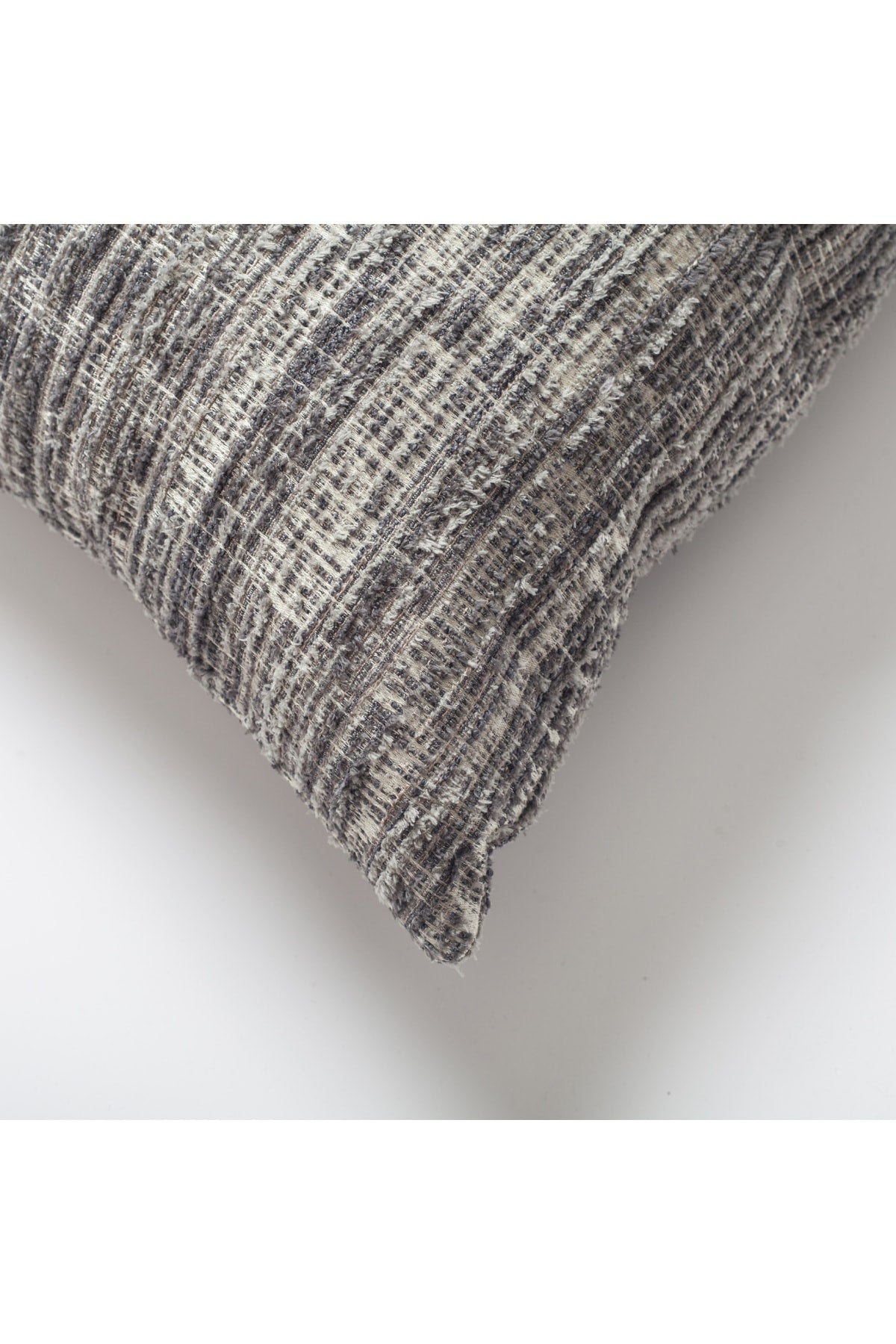 Tweed - Soyut Desenli Dokulu Kare Kırlent 50x50 - Gri