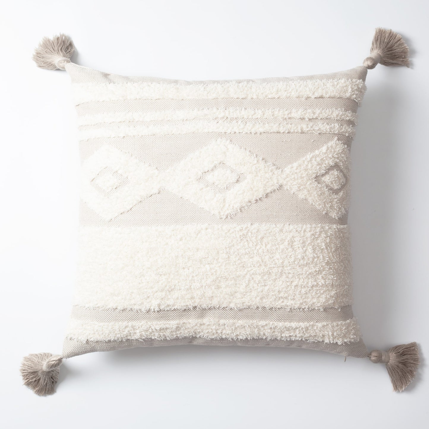 Quba & Capri - Dekoratif Yastık - 3'lü Kombin Set - Bej