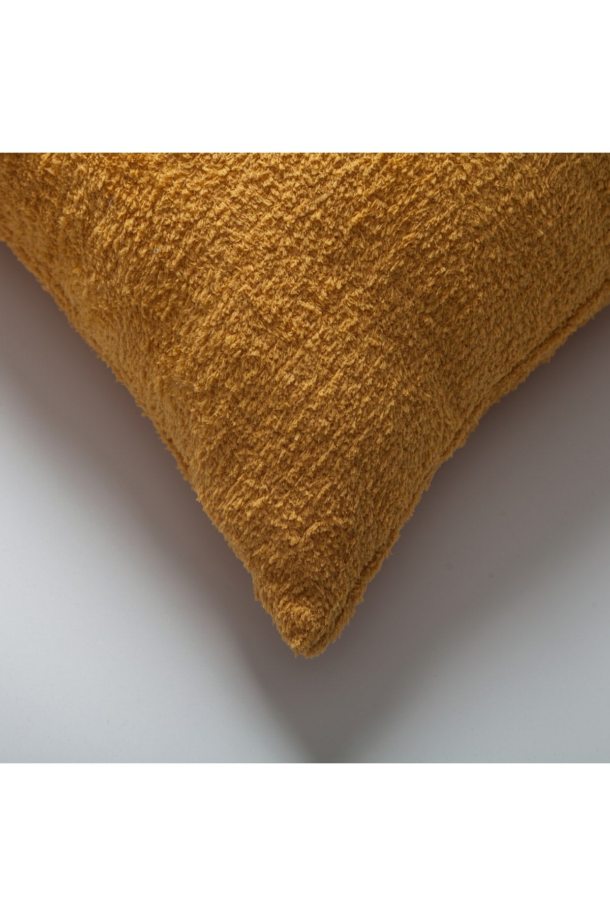 Cozy - Sheepskin Dokulu Tüylü Kırlent 50x50 - Sarı