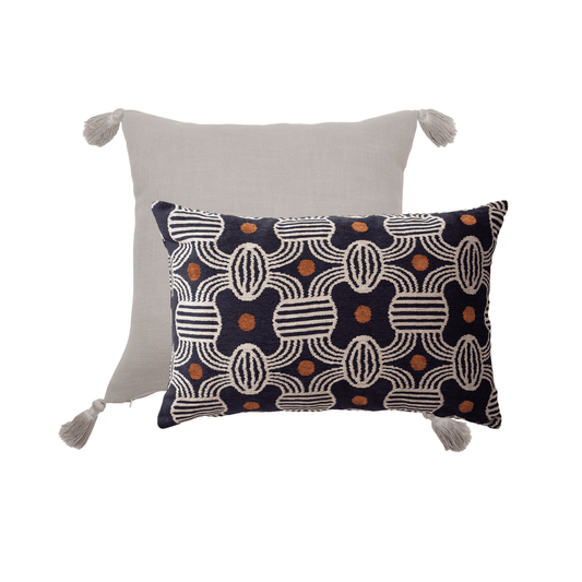 " Obika & Loom " - Dekoratif Yastık- 2'li Kombin Set Kırlent Set