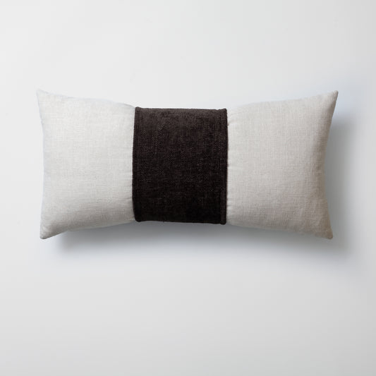 Belt - Kumaş Kemerli Dokuma Kırlent 35x70 - Koyu Kahve