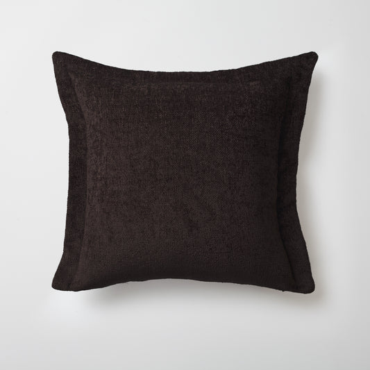 Borla - Kulaklı Düz Renk Dokuma Kırlent 50x50 - Koyu Kahve