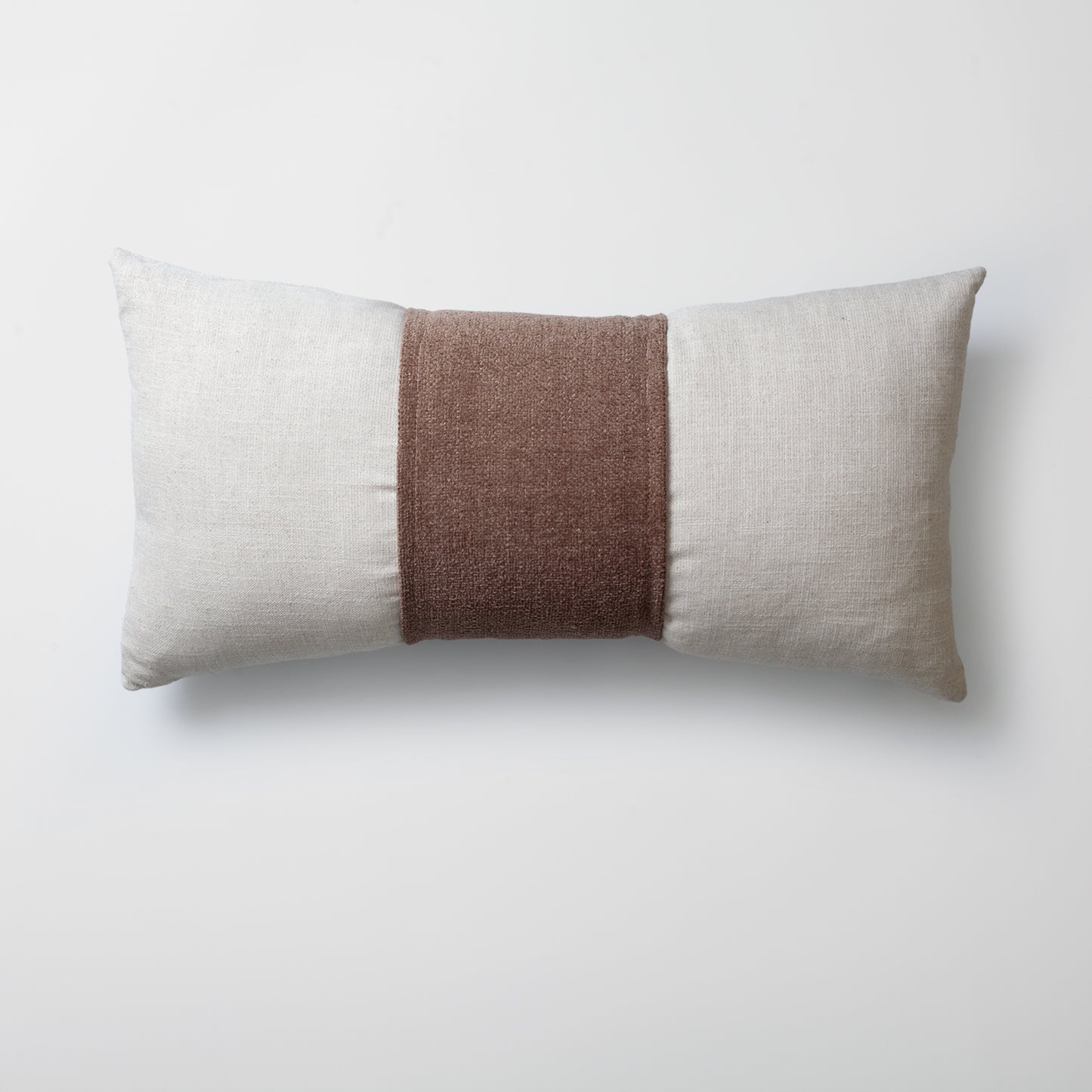 Borla & Belt - 3'lü Kırlent ve Geniş Yatak Runner Set - Sütlü Kahve