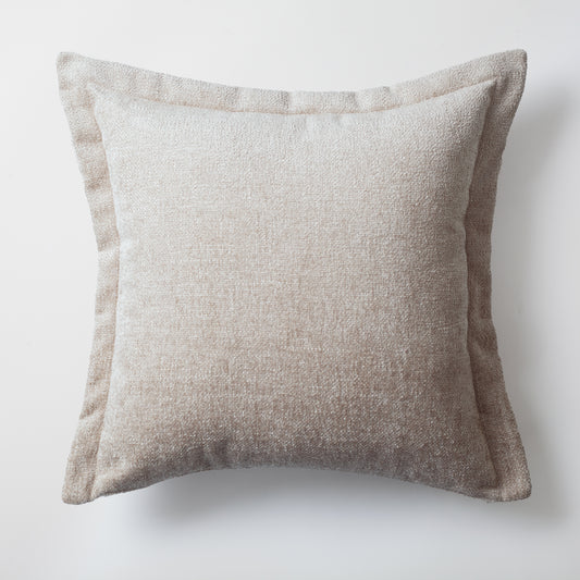 Borla - Kulaklı Düz Renk Dokuma Kırlent 50x50 - Açık Bej