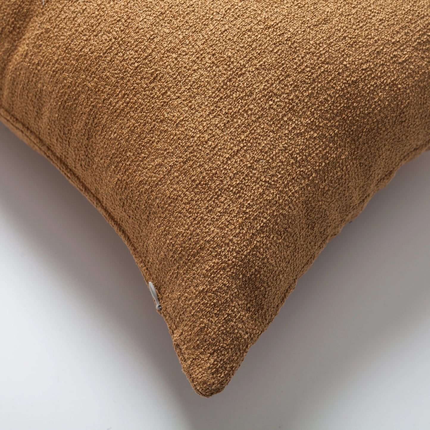 Julia - Düz Bukle Dokuma Lumbar Kırlent 35x70 - Hardal