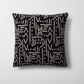 Icon - African Desenli 45x45 Kırlent - Siyah