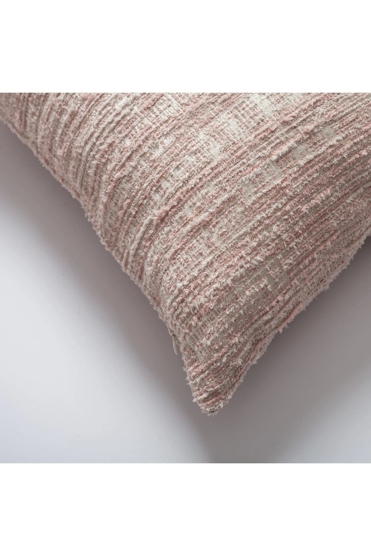 Tweed - Soyut Desenli Dokulu Dikdörtgen Kırlent 30x50 - Pembe