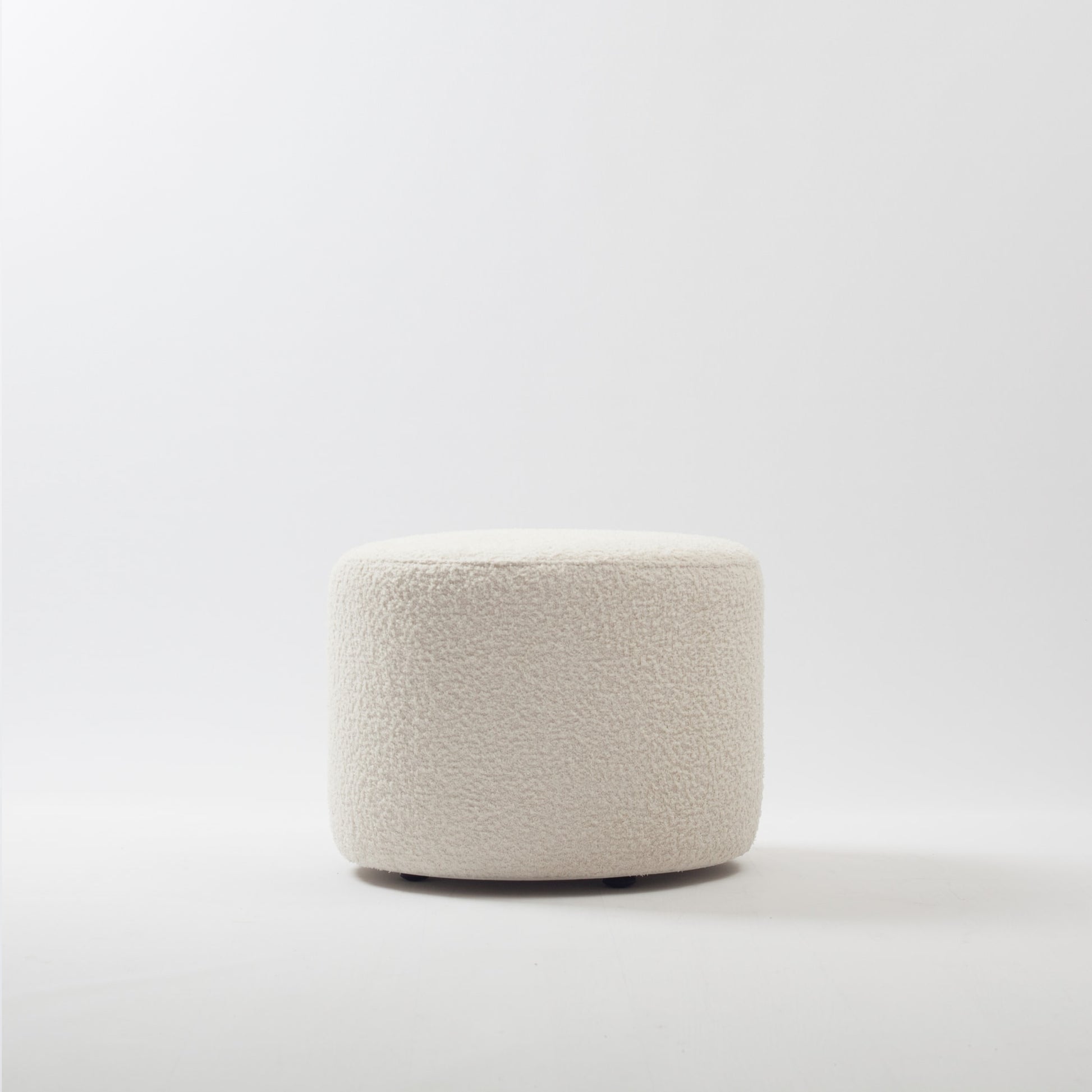 " Deco - Puf " - Yuvarlak Puf - Beyaz Puf