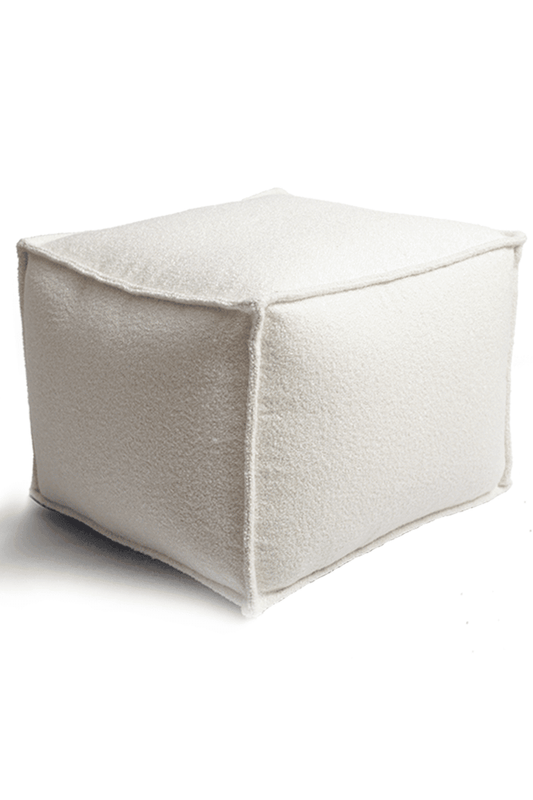 Ovis - Kuzu Yünü Puf - Beyaz