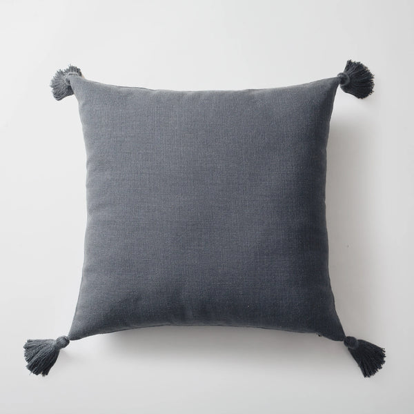 Koyu gri viskon keten %100 natural kırlent kılıfı 50x50 cm