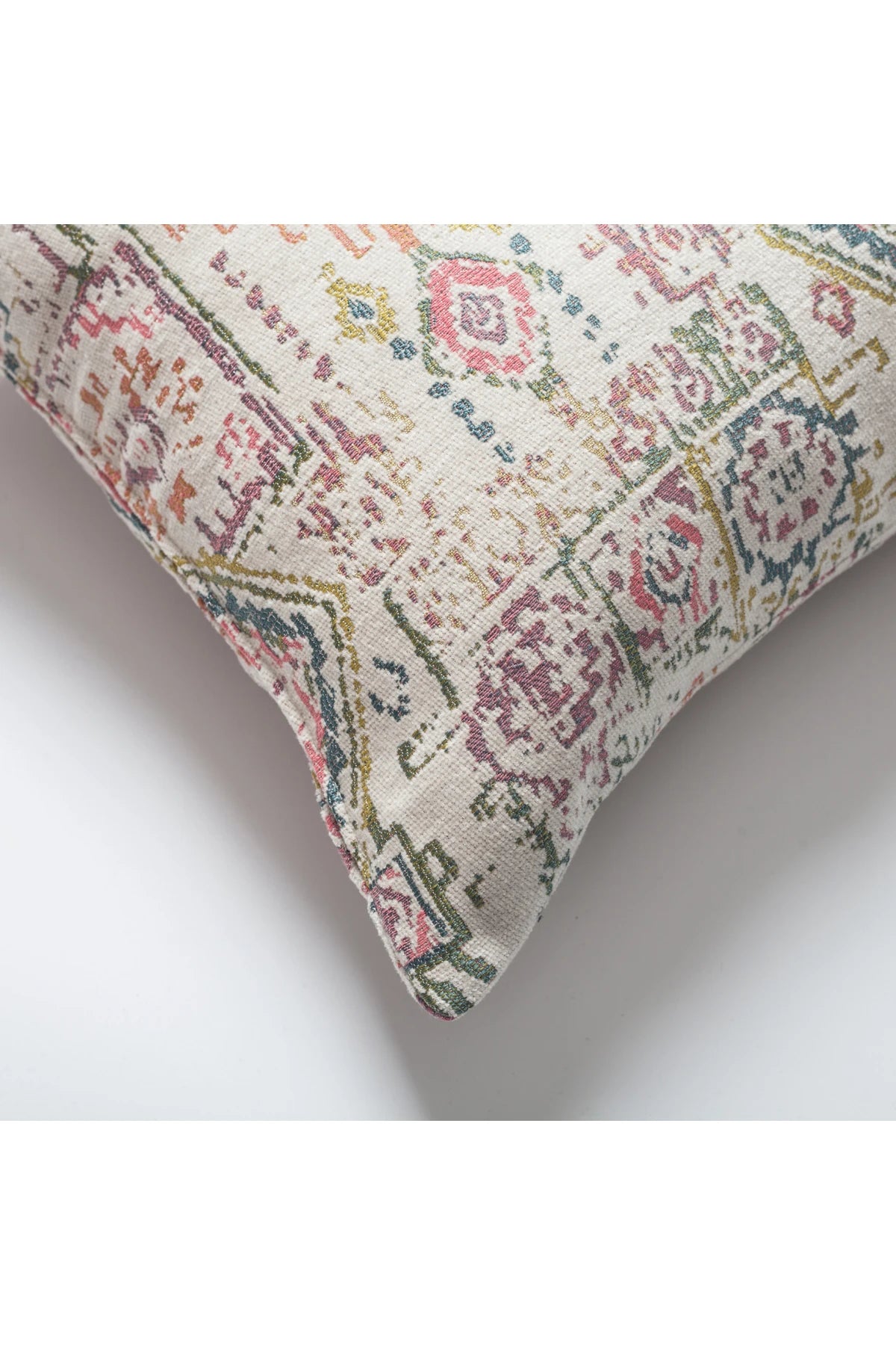 Kaftan - Renkli Etnik Kilim Desenli Dokuma Kırlent 45x45