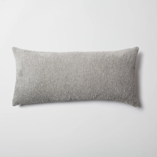 Açık gri sheepskin dokulu tüylü kırlent kılıfı 35x70 cm