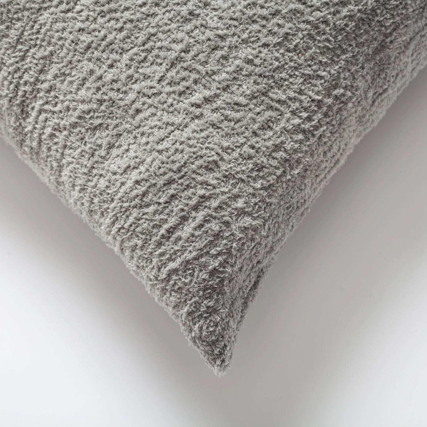 Cozy - Sheepskin Dokulu Tüylü Kırlent 50x50 - Açık Gri