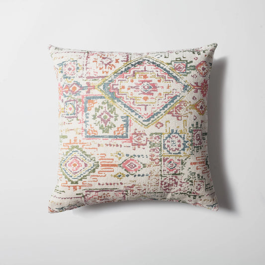 Renkli etnik kilim desenli kırlent kılıfı 45x45 cm