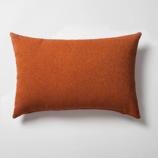 Turuncu düz bukle dokuma dikdörtgen kırlent kılıfı 40x60 cm