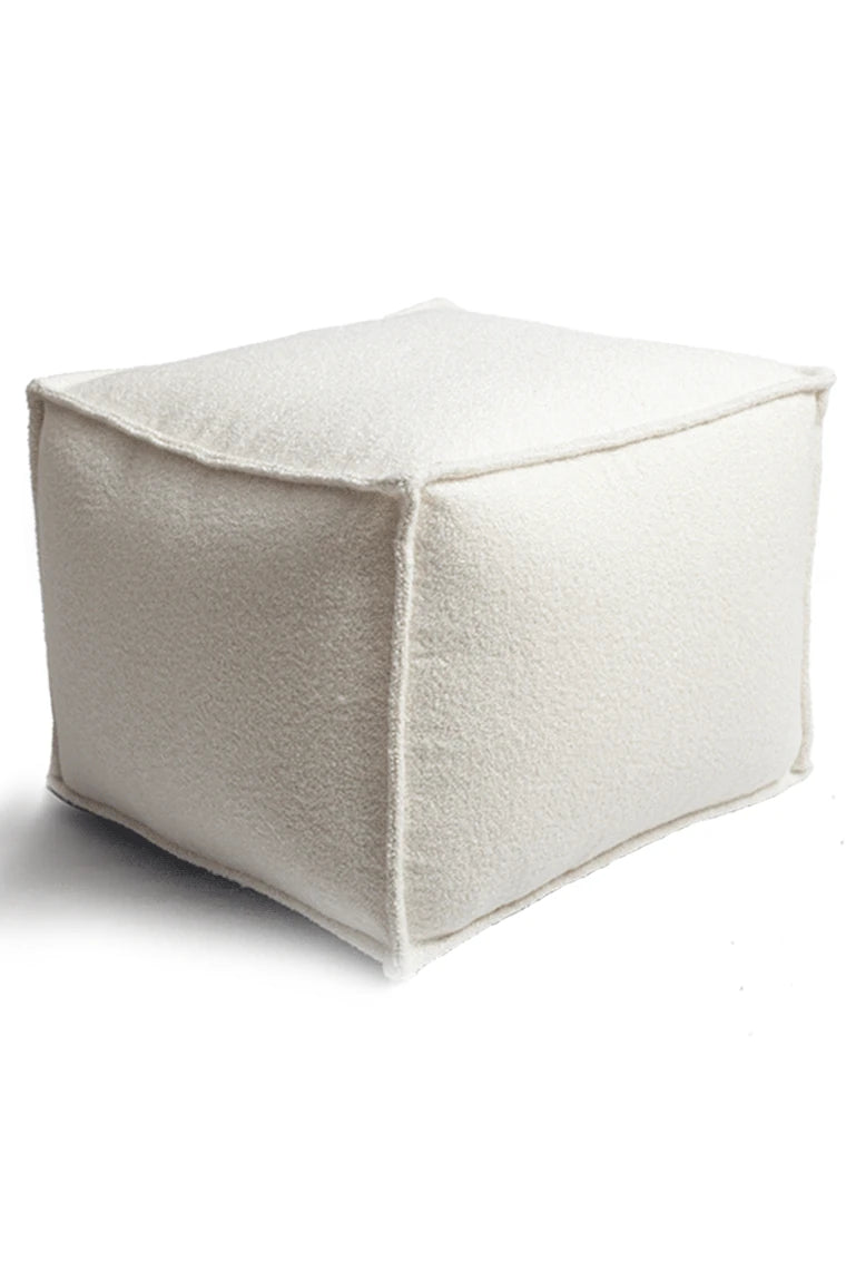 Ovis - Kuzu Yünü Puf - Beyaz