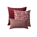 Eliza & Sense - Dekoratif Yastık - 3'lü Kombin Set - Bordo
