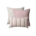 Porto & Capri - Dekoratif Yastık - 3'lü Kombin Set - Pembe