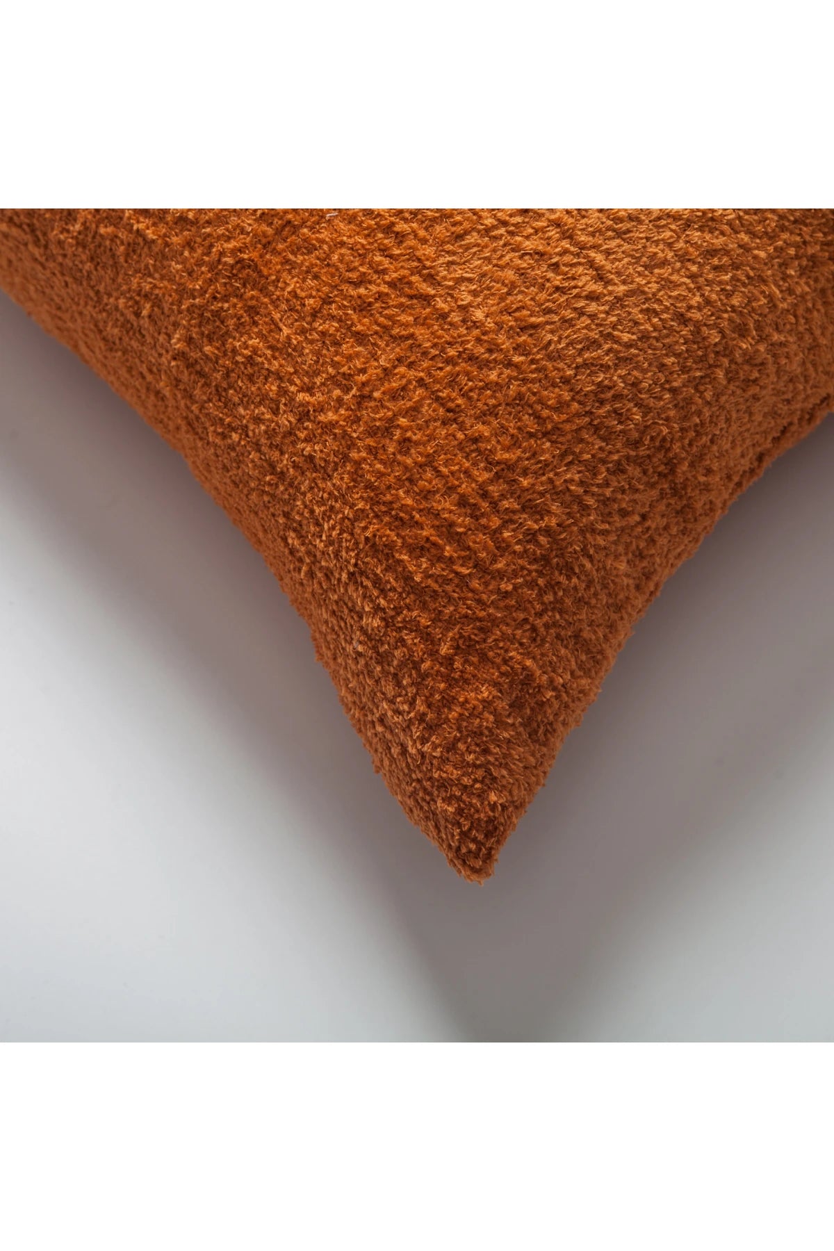 Cozy - Sheepskin Dokulu Tüylü Kırlent 50x50 - Turuncu